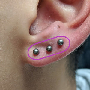 Ear Lobe piercing with Studex System 75