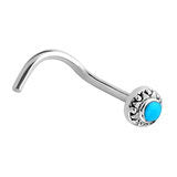 Steel/Synthetic Turquoise Nose Screw