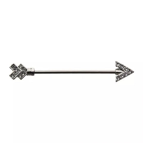 34mm Surgical Steel with CZ Arrow Industrial