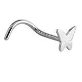 Silver or Rose Butterfly Nose Screw