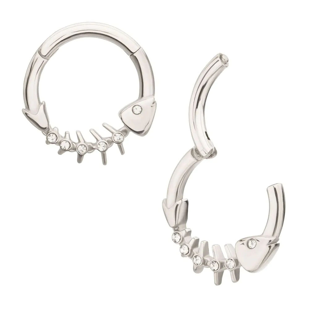 Fishbone Hinged ring 1.2x10mm