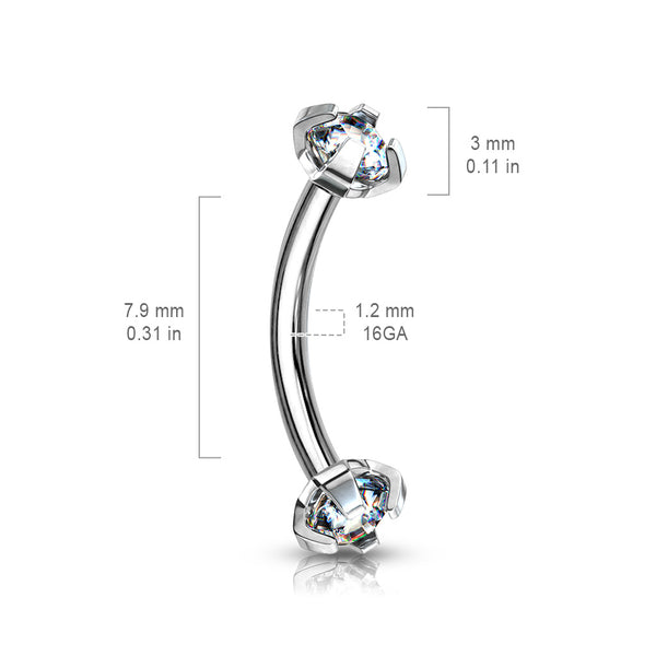 Claw set Curved Barbells