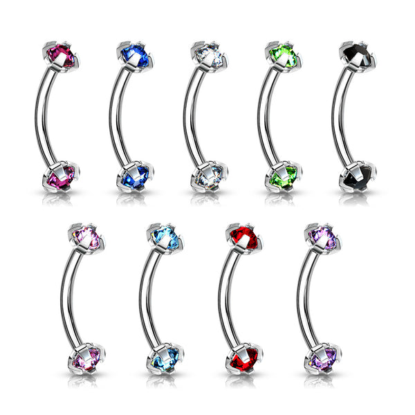 Claw set Curved Barbells