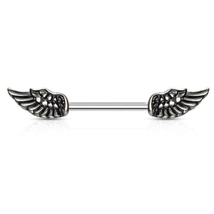 Angel Wings 316L Surgical Steel Nipple Barbell Rings