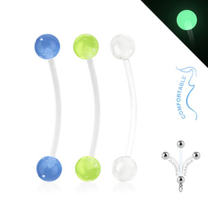 Pregnancy Multi Pack of 3 Glow in the Dark Balls Belly Ring