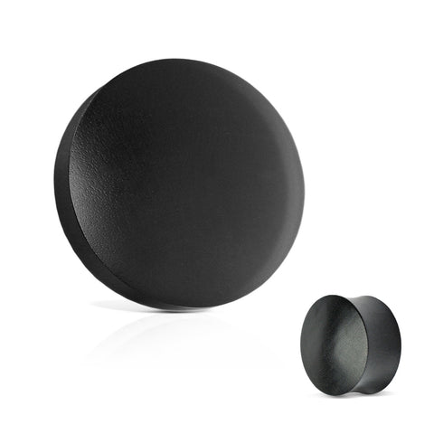 Black ARENG Wood Saddle Fit Solid Organic Plugs