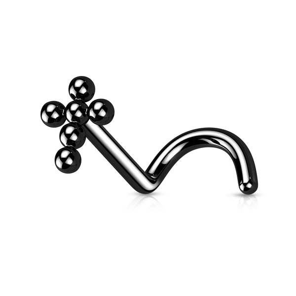 Cross Implant Grade Titanium Beaded Nose Screw Stud