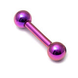 Titanium Straight barbell assorted colours 1.6x6mm
