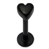 Black Heart 316l labret bar