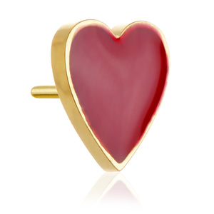 Zircon Ti Threadless Heart