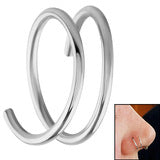 Steel Double Spiral Nose Ring