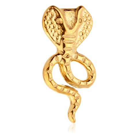 ZIRCON GOLD TI INTERNAL THREAD COBRA LABRET