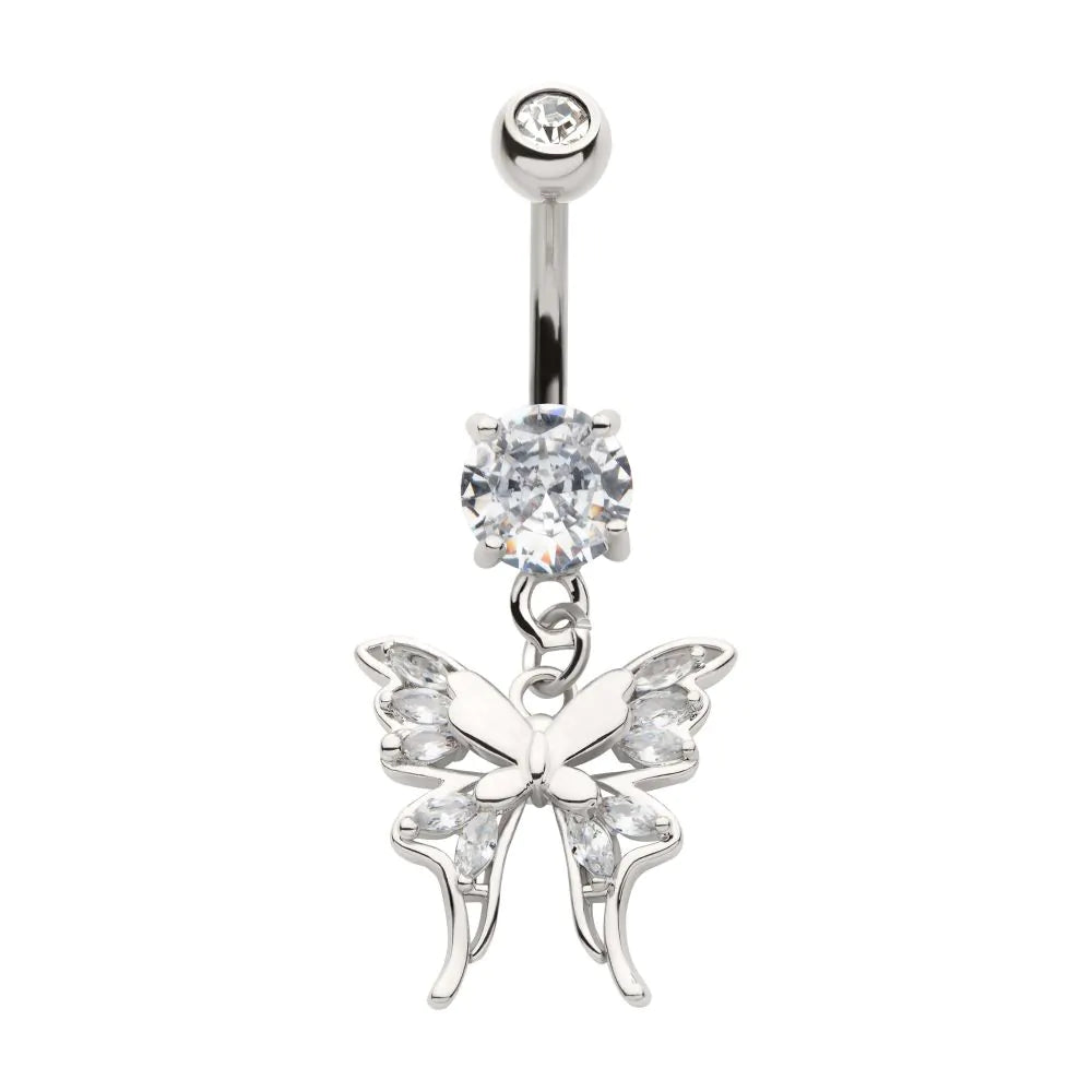 Butterfly Dangle Belly Bar