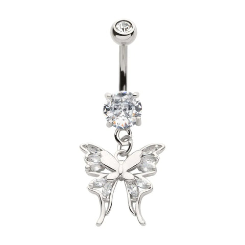 Butterfly Dangle Belly Bar