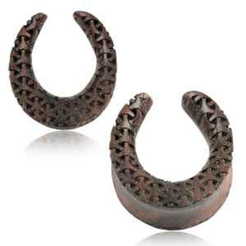 Handmade Engraved Narra Wood ear saddle