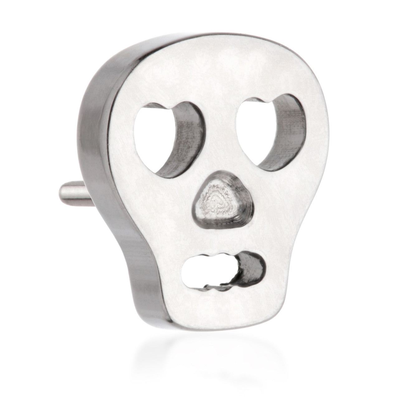 Titanium Threadless Labret - Push fit Skull