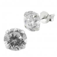 Sterling Silver Cubic Zircon Studs - 5mm