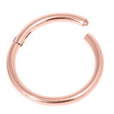 Rose Gold coloured Surgical steel hinged ring 1.6mm
