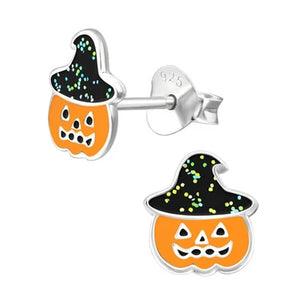 Sterling Silver earring pumpkin