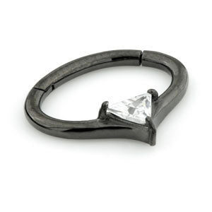 Black or rose steel Septum/Daith hinged ring  - 1.2x8mm