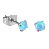 Earrings - Surgical steel with Synthetic opals