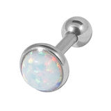 Cartilage jewellery - synthetic opal micro bars