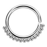 Black, Rose or plain steel annealed septum/ear ring 1.2mm