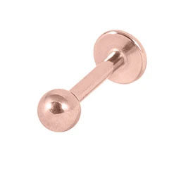 Rose Gold ball labret 1.2x6 or 8mm