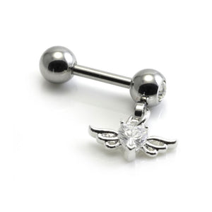 Micro Barbell - small winged heart