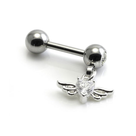 Micro Barbell - small winged heart