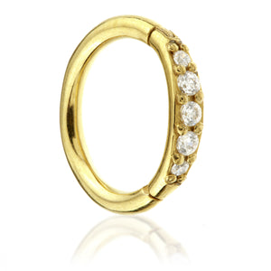 24k Gold Plate hinged ring 1.2x6 or 8mm