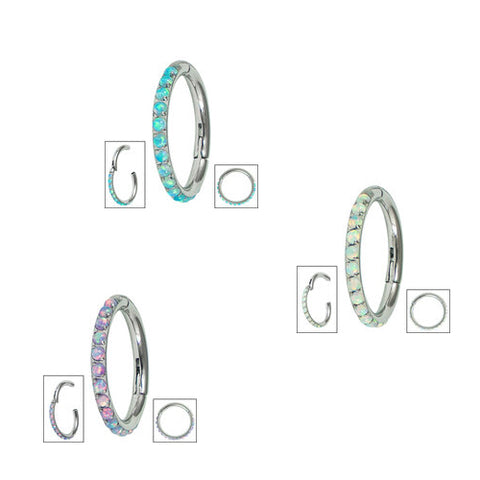Titanium Hinged Ring - 1.2mm x 8mm