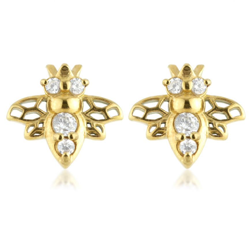 Earrings - Surgical steel with 24k gold plating