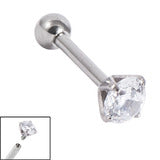 Titanium Claw set crystal micro barbell