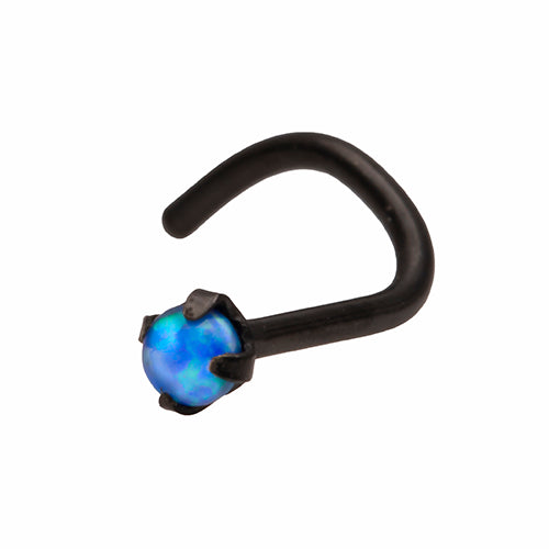 Nose Screw - Black Synthetic Opal