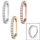 Cartilage/Conch/Helix rings 0.8mm or 1.2mmx7,8 or 10mm. Steel gold or Rose.