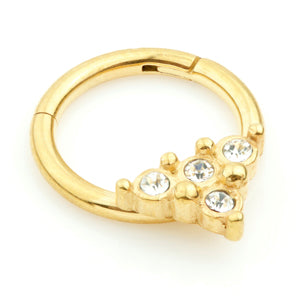 24k gold plated hinged ring