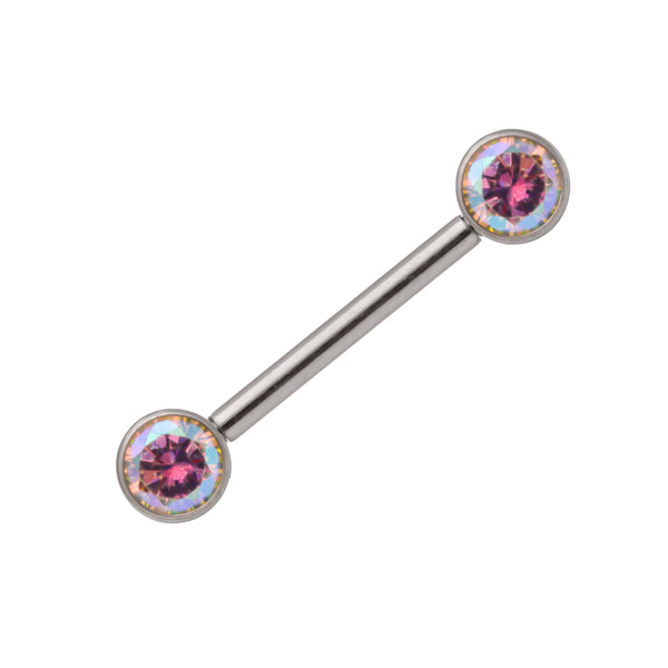 Nipple Bar- 1.6x12-16mm assorted crystals