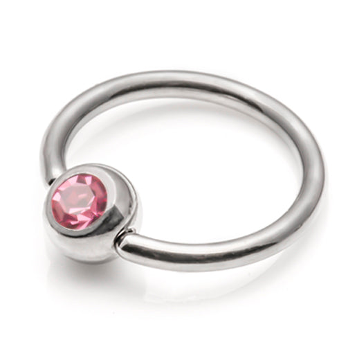 Ball Closure rings- Assorted colours in Swarovski Crystals - 1.2mm