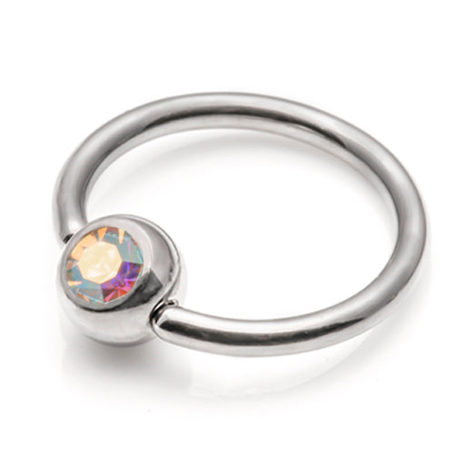 Ball Closure rings- Assorted colours in Swarovski Crystals - 1.2mm