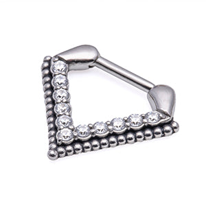 Septum clicker - 1.2mm Triangle Crystals