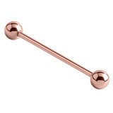 Rose gold coloured Industrial Bar 1.6x30-38mm
