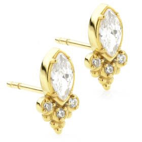 Earrings - Surgical steel with 24k gold plating