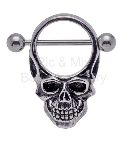 Nipple Bar - 1.6x14mm Skull
