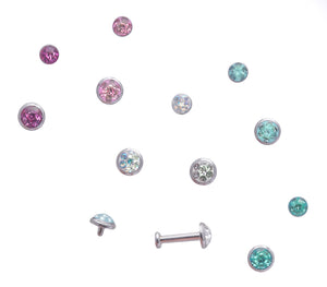 Surgical Steel Tragus/Cartilage bar 1.2x6mm - assorted colours
