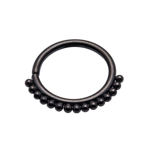 Black, Rose or plain steel annealed septum/ear ring 1.2mm