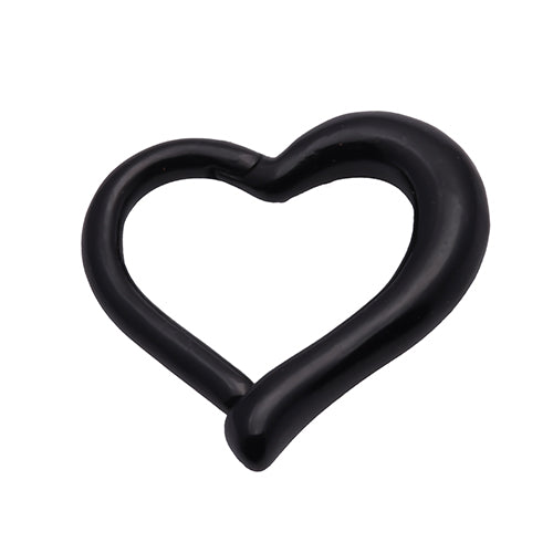 Black Steel heart Daith ring