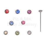 Sterling silver 8 claw nose studs