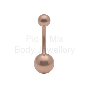 Titanium Rose plain 1.6x8 or 10mm Belly bar