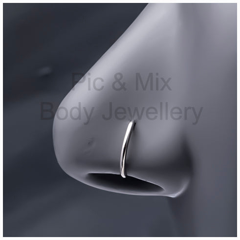 Nose ring - Titanium 0.8x7,8,8.5 or 9mm